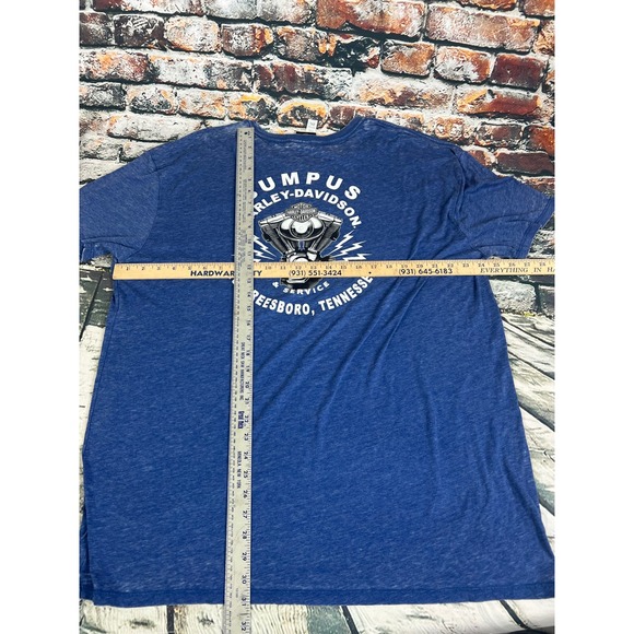 Harley Davidson Mens 2XL Blue Graphic T Shirt Freedom Motorcycles Open Road - Picture 4 of 5